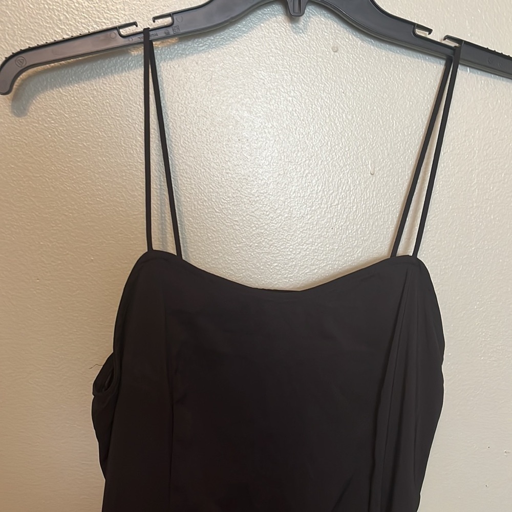 Zara Basic Black Blouse Spaghetti Strap With Shee… - image 6